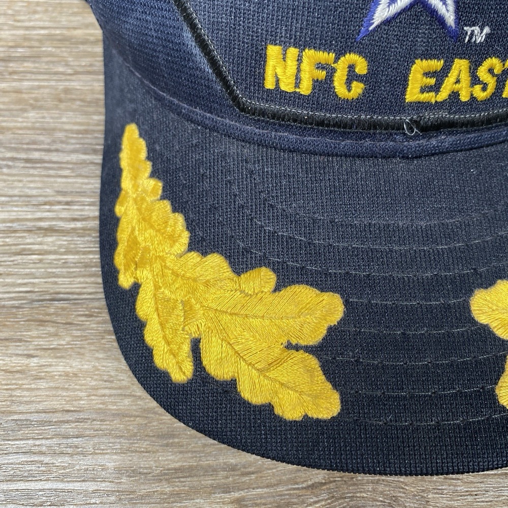 Vintage USS Cowboys Scrambled Egg Brim Snapback Hat NFC East Made In USA sz Lrg - Picture 2 of 12